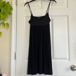 GAP Black Midi Dress with Spaghetti Straps